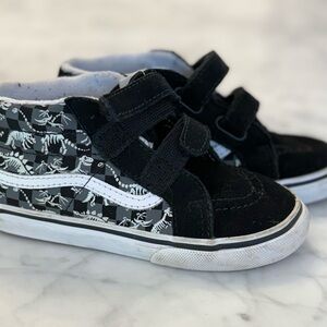Kids Black Dinosaur Sneakers